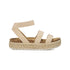 Sandali beige con cinturini elastici e zeppa 3 cm Lora Ferres, Donna, SKU w043000308, Immagine 0